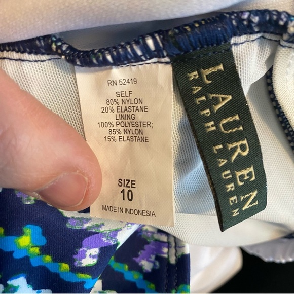 NWT Ralph Lauren One Piece Swimsuit Size 10 - Picture 6 of 7